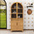 Arched Pantry Cabinet with Adjustable Shelves and Drawer