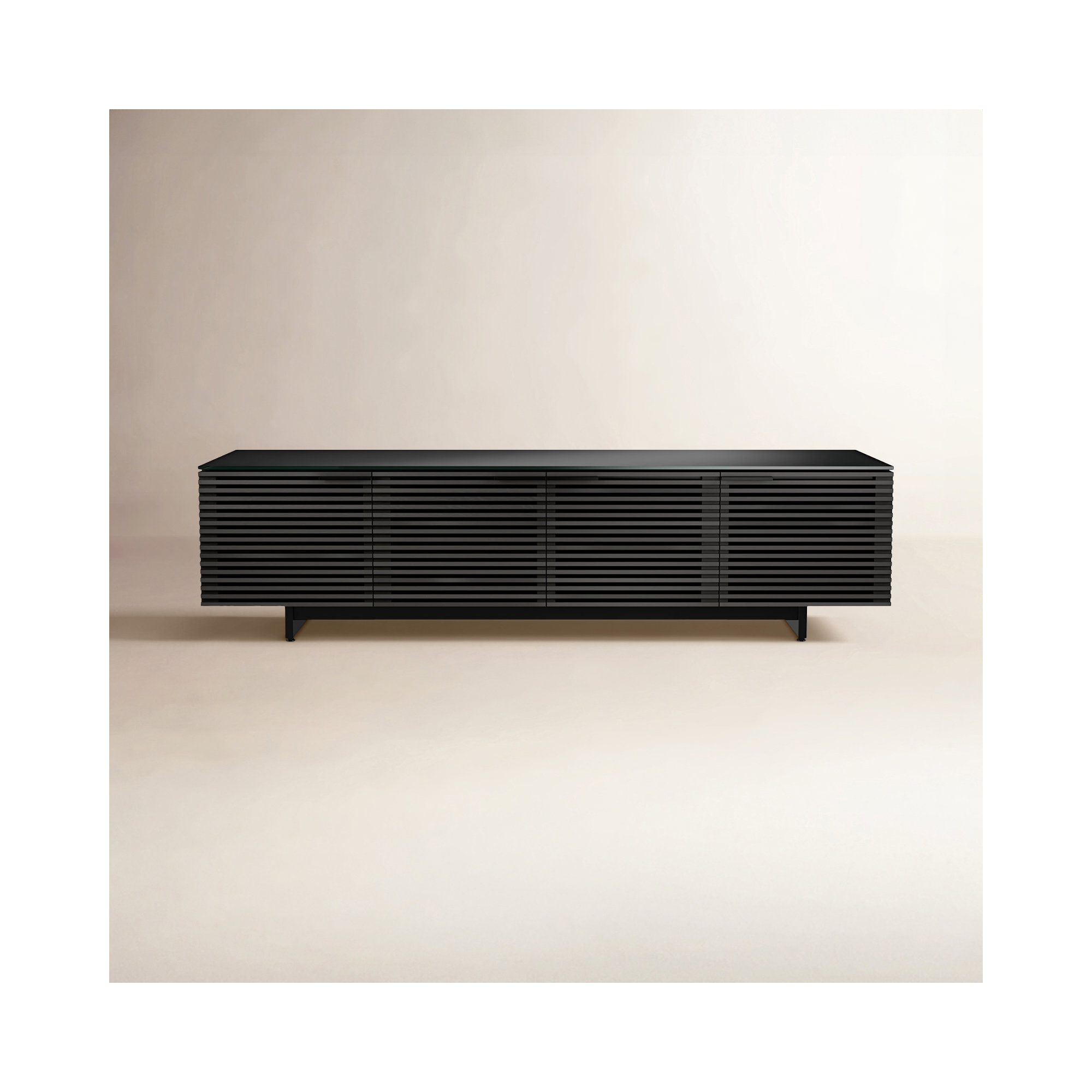 Corridor 79.25'' Media Console, Charcoal Stained Ash