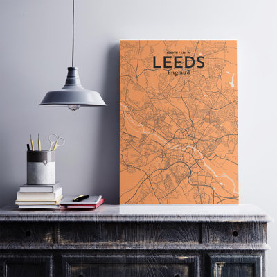 Carte de la ville de Leeds, impression