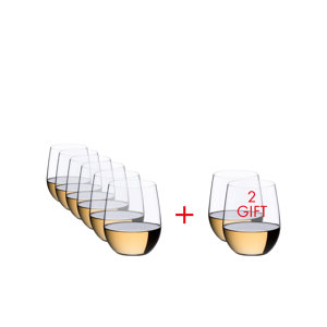 RIEDEL The O Wine Tumbler Viognier/Chardonnay Wine Glass (incomplete  only 7) 