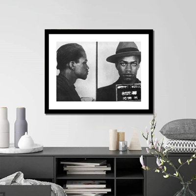 " Malcolm X 1944 Mugshot Photos " Painting Print