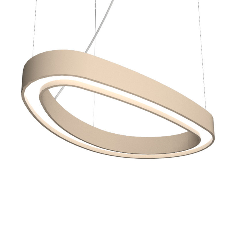1 - Light LED Pendant, Imbuia, 1.95" H x 54.6" W x 29.45" D