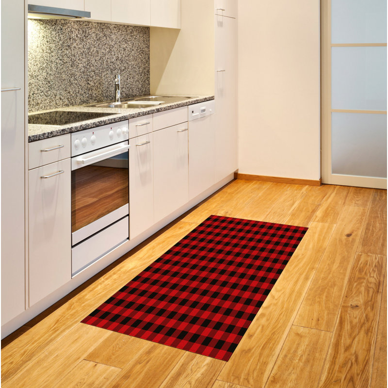 Plaid High Density Long Fiber Poly Threads Decorative Area Rug Carpet, Rectangle 2'7" x 5'