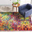 Tapis orange / rose / bleu / jaune à motif abstrait Corlenzo-1612264168