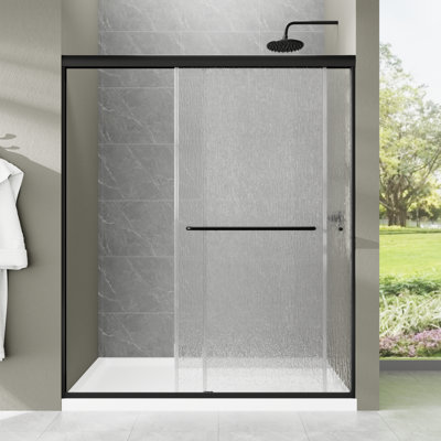 Porte de douche semi-encadrée 60 po x l 70 po x H 70 po Bypass