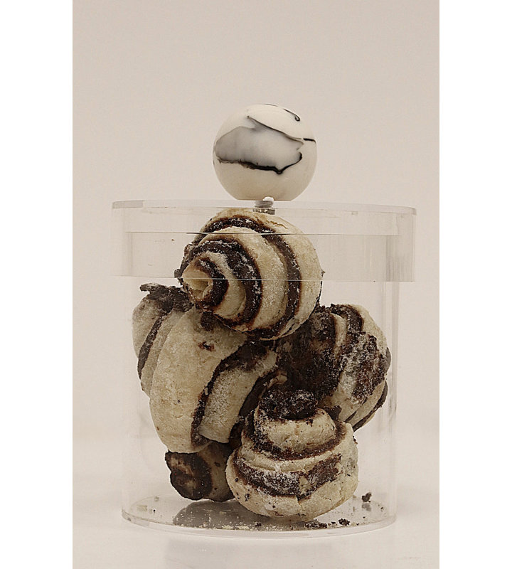 Boîte en acrylique avec bouton boule, disponible en 3 tailles