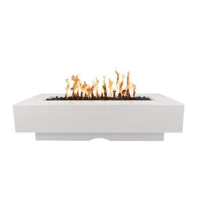 Del Mar Rectangle Concrete Smokeless Fire Pit Table