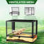 Reptile Habitat avec porte à ouverture frontale et aération en filet, panneau de verre