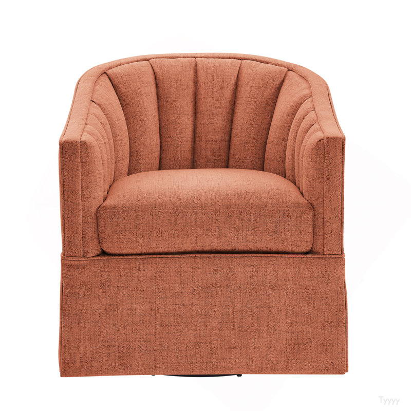 Fauteuil d'appoint pivotant avec jupe Solitude, Coral