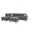 Canapé modulaire réversible en tissu 3 pièces-1176207783