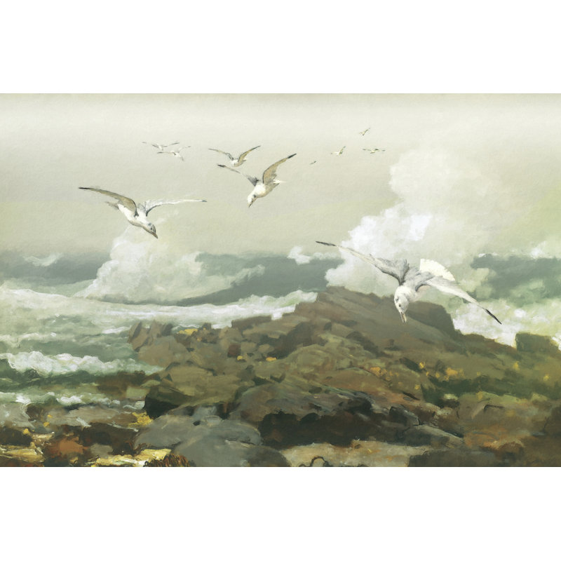 Green Ocean II by Steve Hunziker - No Frame Painting on Canvas, 30cm H x 46cm W x 3.8cm D