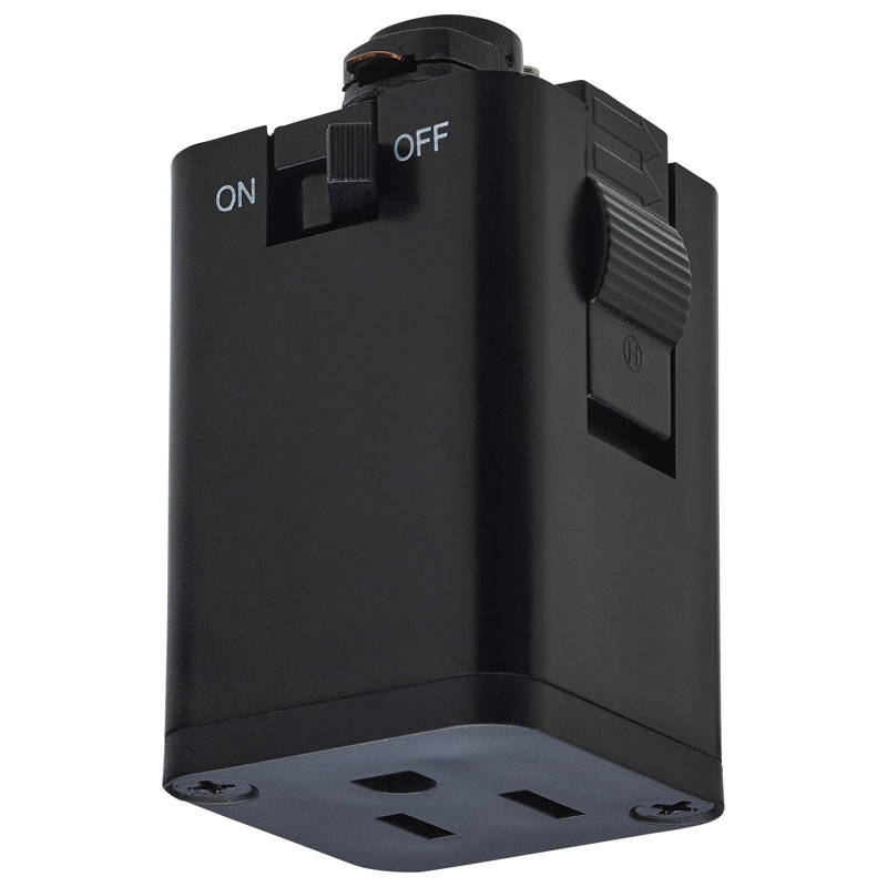Adaptateur de prise de courant;, Noir
