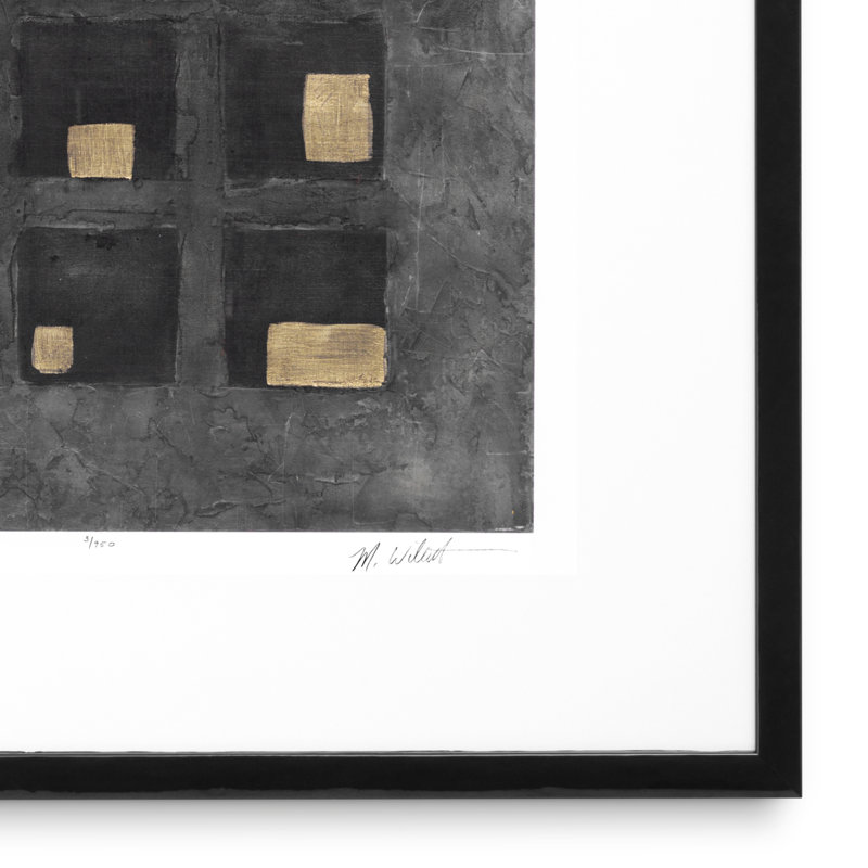 Washed Black Squares Print by Michael Willett