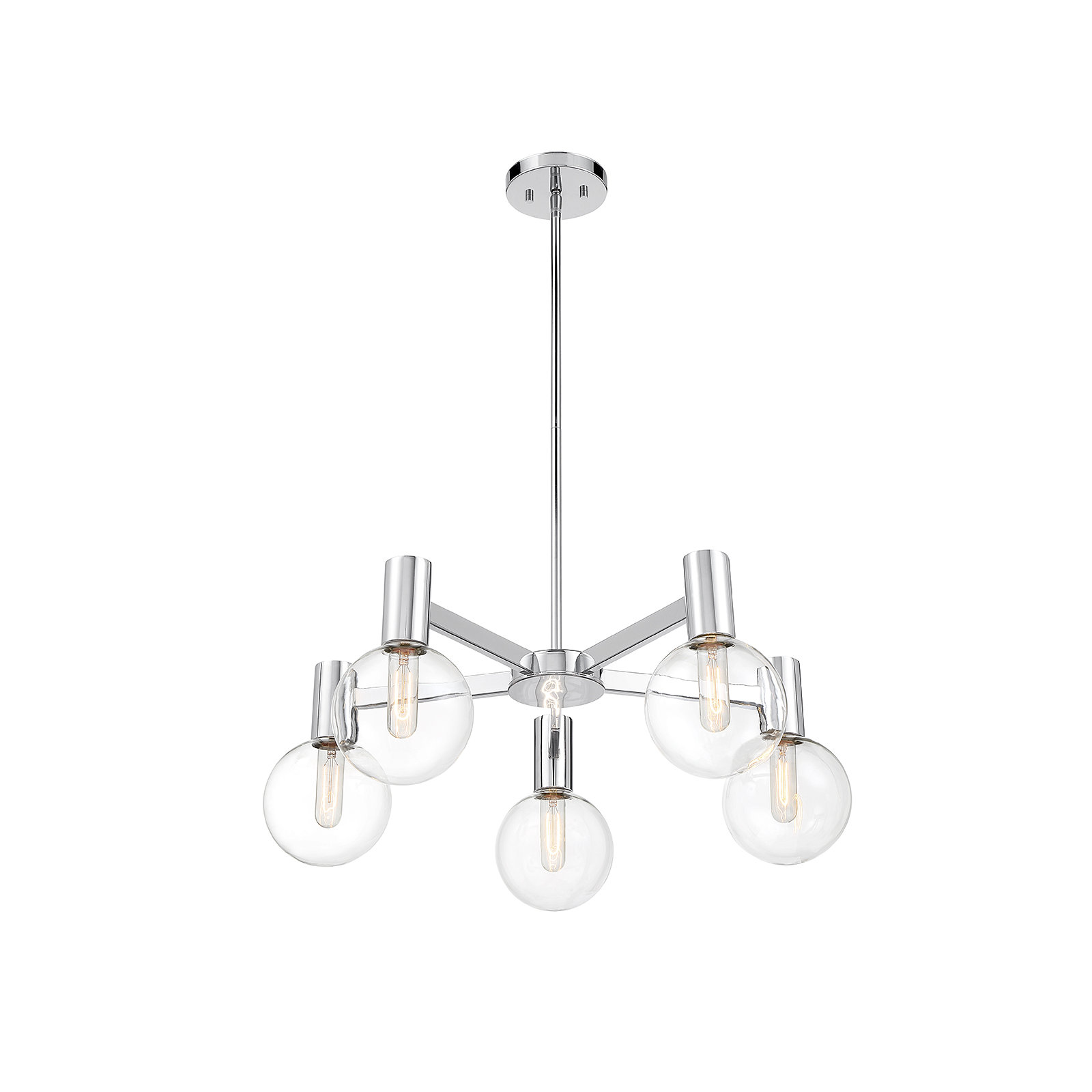 Rorem Chandelier, Chrome, 5 Lights