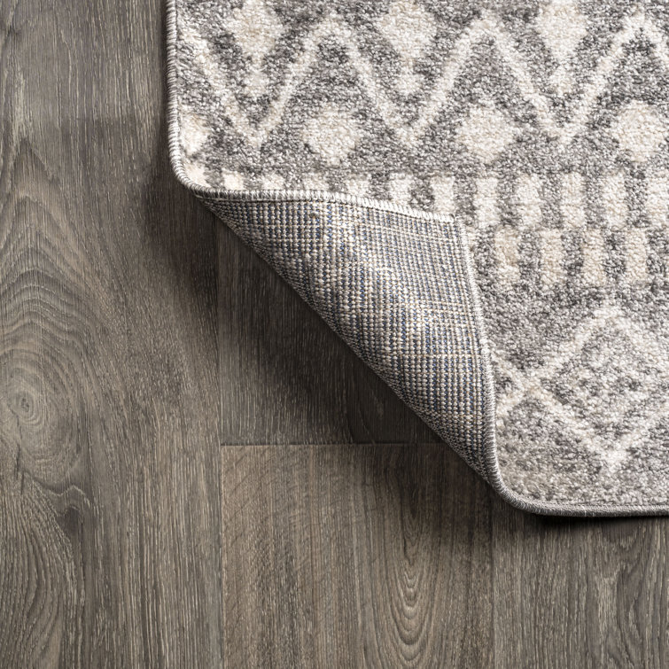 Ifrane Berber Geometric Stripe Gray/Cream Rug