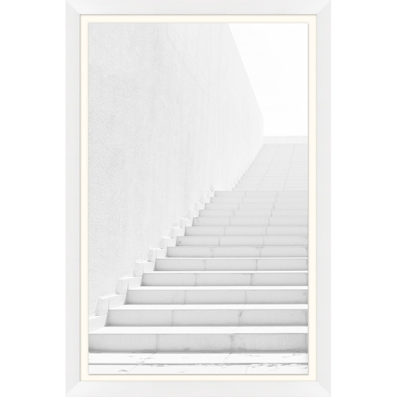 White Washed Stairs 2 A Print by Lillian August