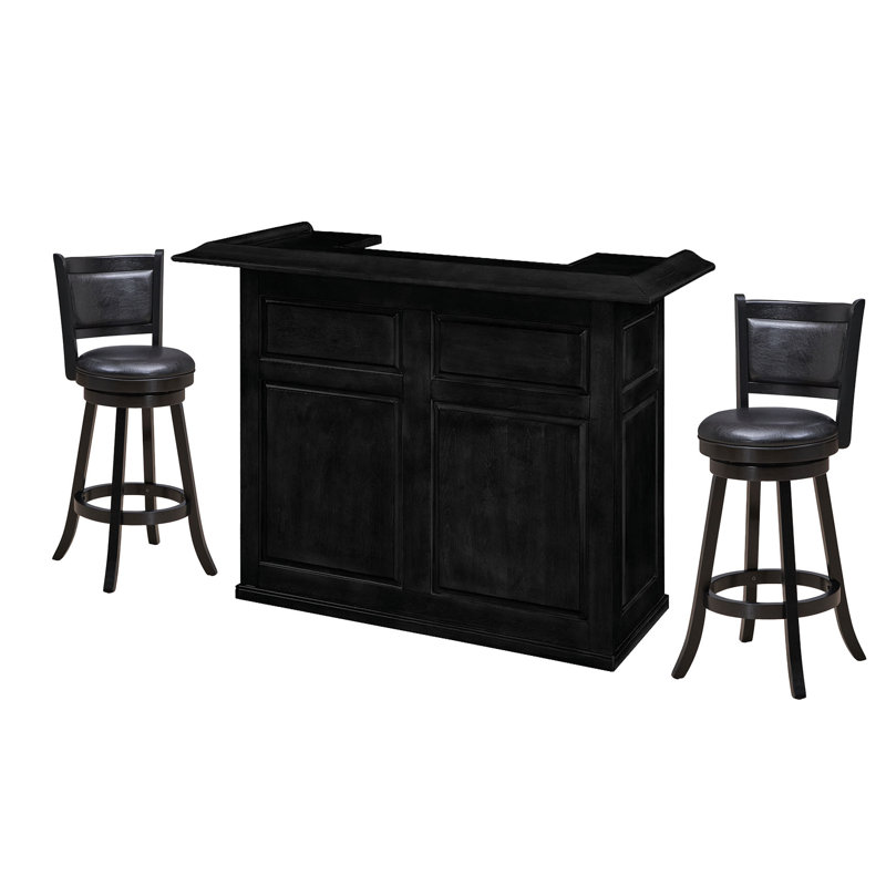 Serre-bar 60 "avec deux tabourets English Ram, Noir