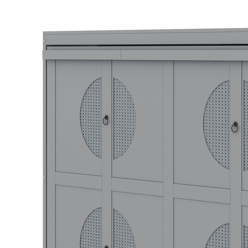 Lit escamotable double, Gris