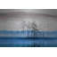 «Blue Lake Horizon», reproduction d'art sur aluminium brossé-310971503
