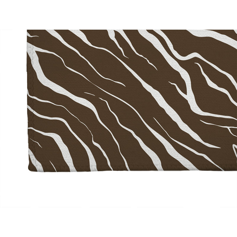 Tapis de bureau léger Lush Cracks, L 36 po x P 24 po, Brun moka