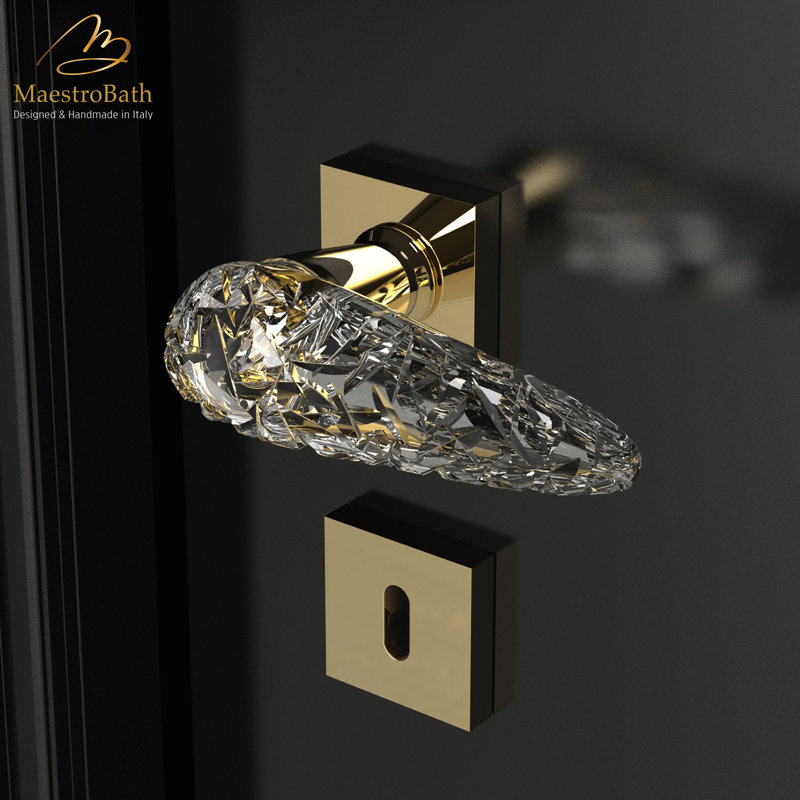 Poignée de porte en cristal Ice Designer, Pin's d'intimité