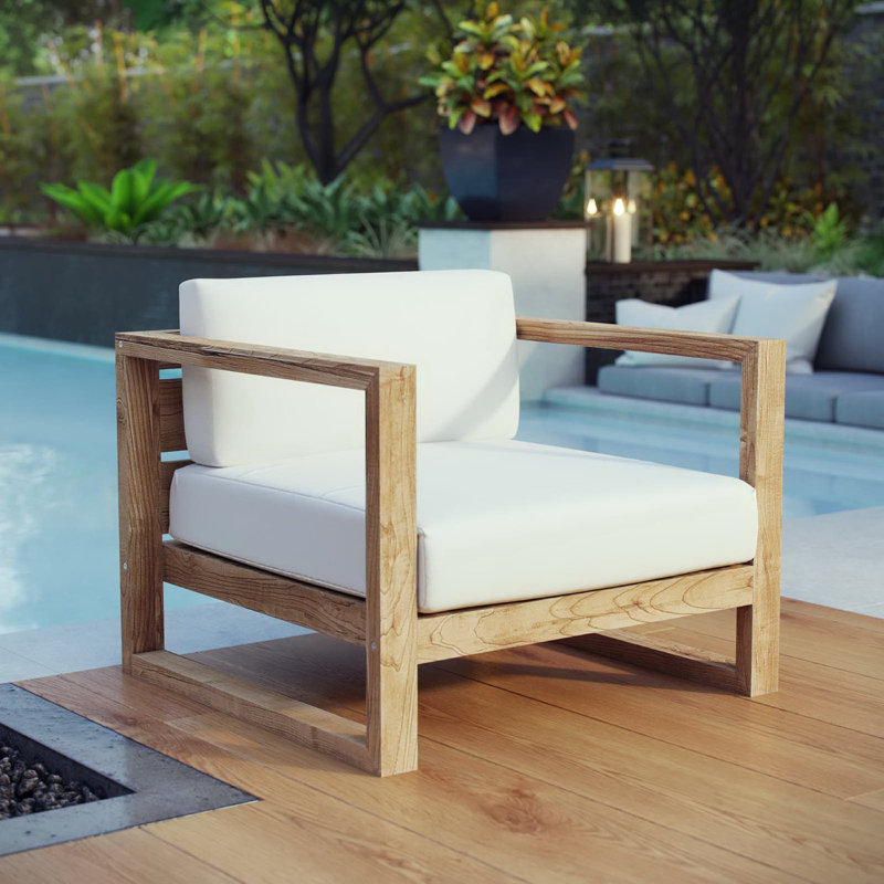 Fauteuil d'extérieur en teck Avel