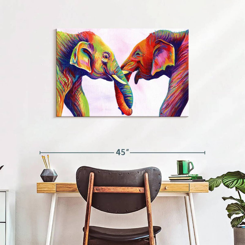 Brampt Elephant Calves, 24" H x 36" W