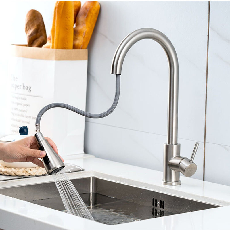 Belfry Kitchen Jonason Pull Out Kitchen Faucet