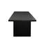 Table de salle à manger Soma, pieds à panneau large, bois de manguier noir classique, 110 po