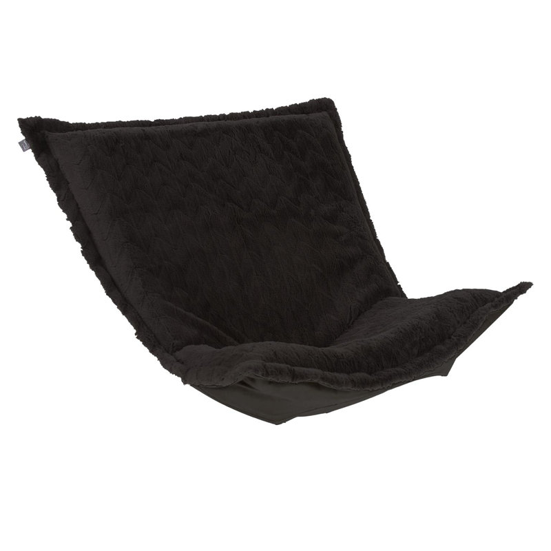 Coussin Puff Chair Coussin et housse Angora seulement, Ébène 