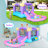 Adam 13.4' x 6.8' Inflatable Bounce House for Kid w/ Ball Pit,Slide,Air Blower,50 Ocean Balls,Basketball-98364803
