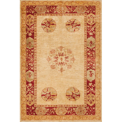 Peshawar One-of-a-Kind Rectangle 6'9" x 10'1" Hand Knotted Area Rug