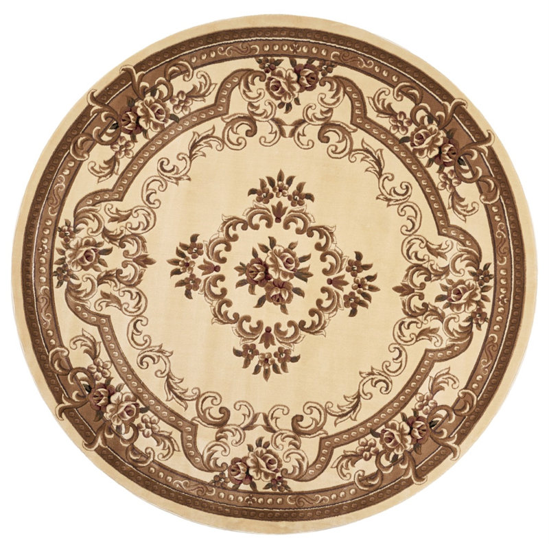 Tapis ivoire Corinthian Aubusson, Rectangle 9 pi 10 po x 13 pi 2 po