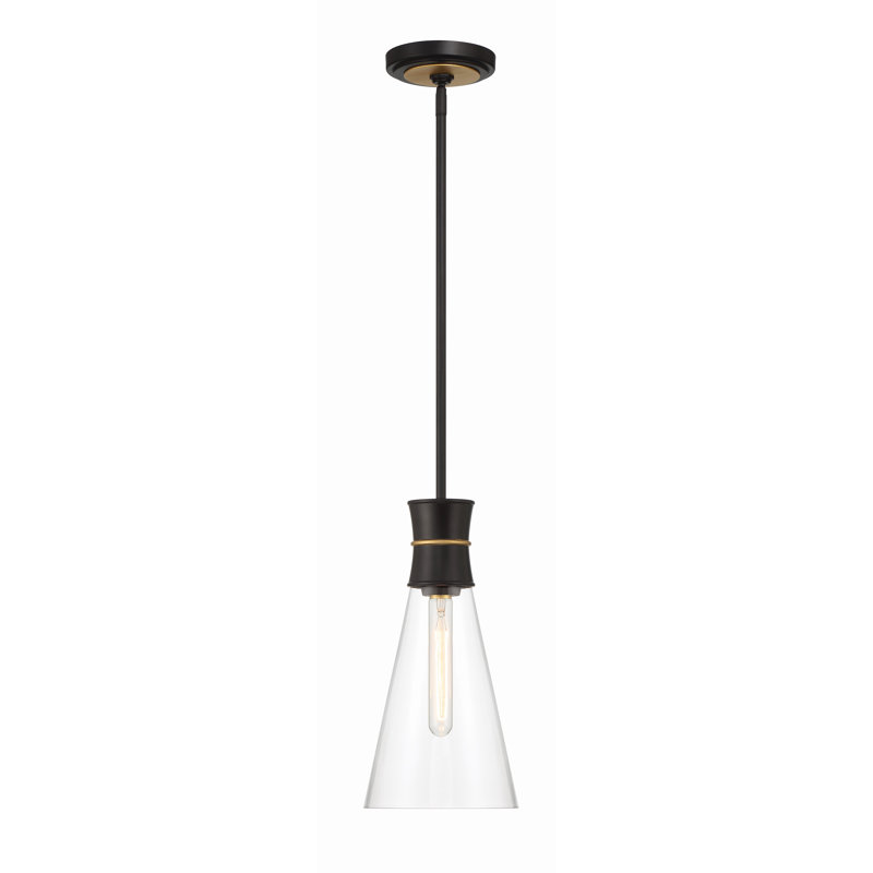 Luminaire suspendu conique à 1 lumière Trikomou