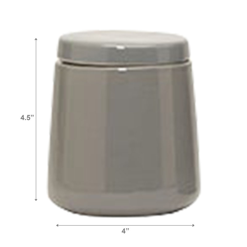 Ensemble de 2 pots en céramique Haight - gris