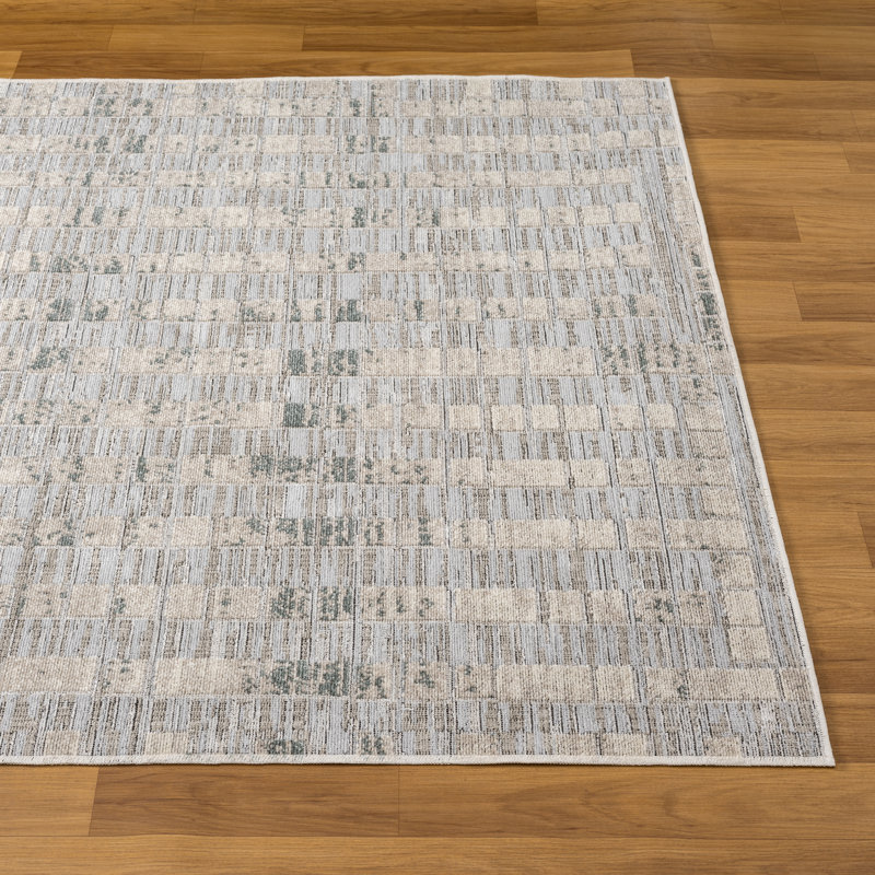 Modern Textured Striped Area Rug, Rectangle 6' x 9'