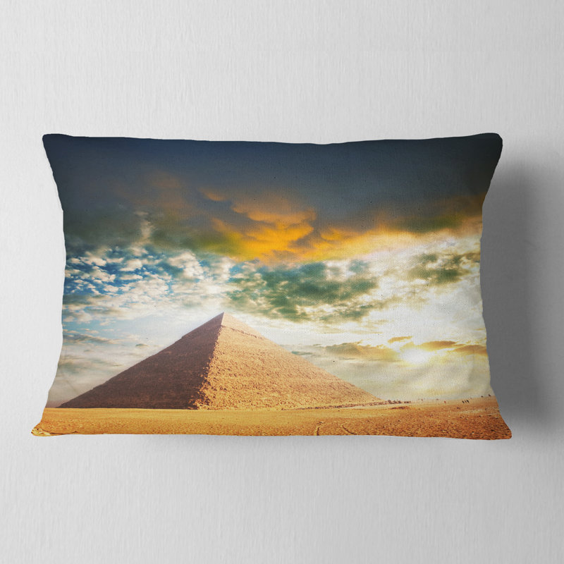 Coussin lombaire à paysage pyramide égyptienne