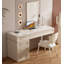 Bureau en bois massif de style français crème avec tiroirs-662491321