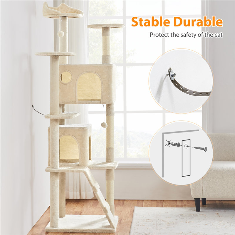 Arbre à chat H 80 po Harlsden, Beige