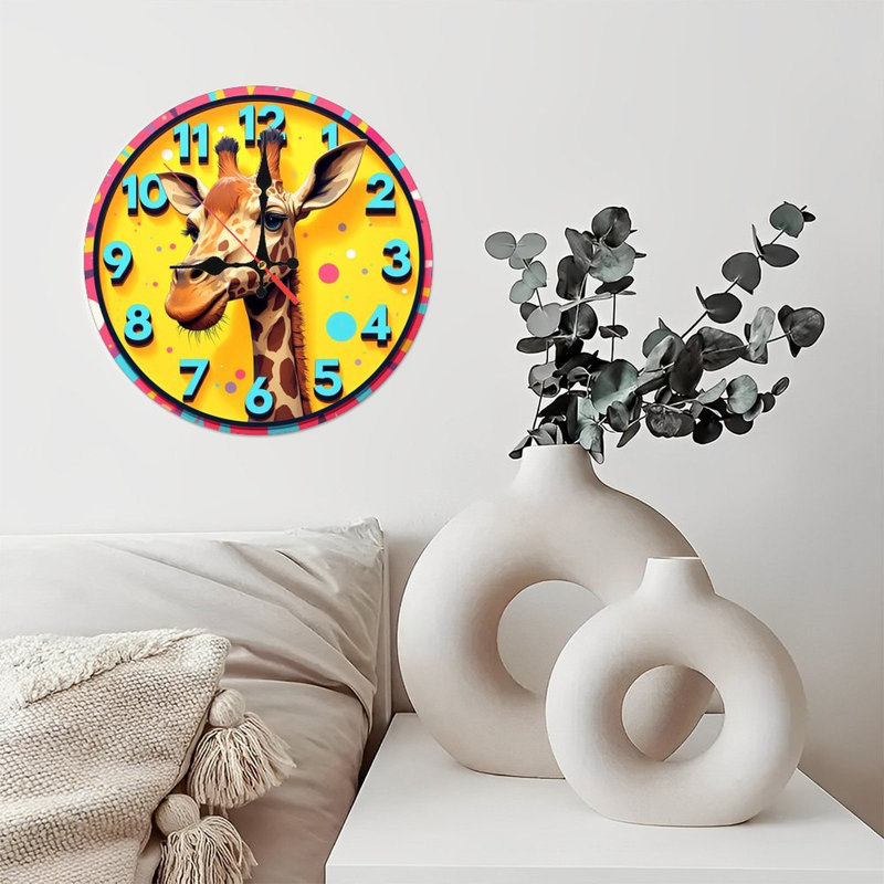 Horloge murale girafe