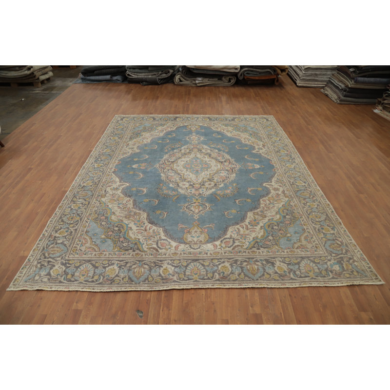 Blue Handmade Traditional Area Rug 10x12