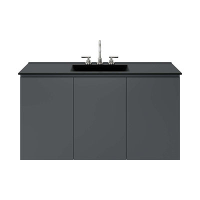 Modway Bryn 48"" Wall-Mount Bathroom Vanity -  EEI-5780-GRY-BLK