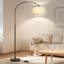 Lampe sur pied à arc moderne avec gradateur de pied, lampe de lecture réglable avec ampoule DEL 9 W, grande lampe sur pied pour le salon et la chambre à coucher-1514185003-1514185006-1514184993