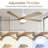 Sofucor 52" 5-Solid Blade Smart Modern Ceiling Fan with LED Light，Remote-1358021464