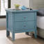 Teal Elegance Nightstand With Drawers-1358446385