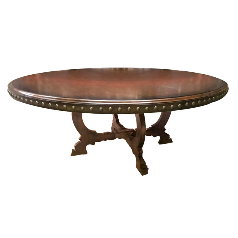 Epke Alba Round Wood Top Traditional Dining Table