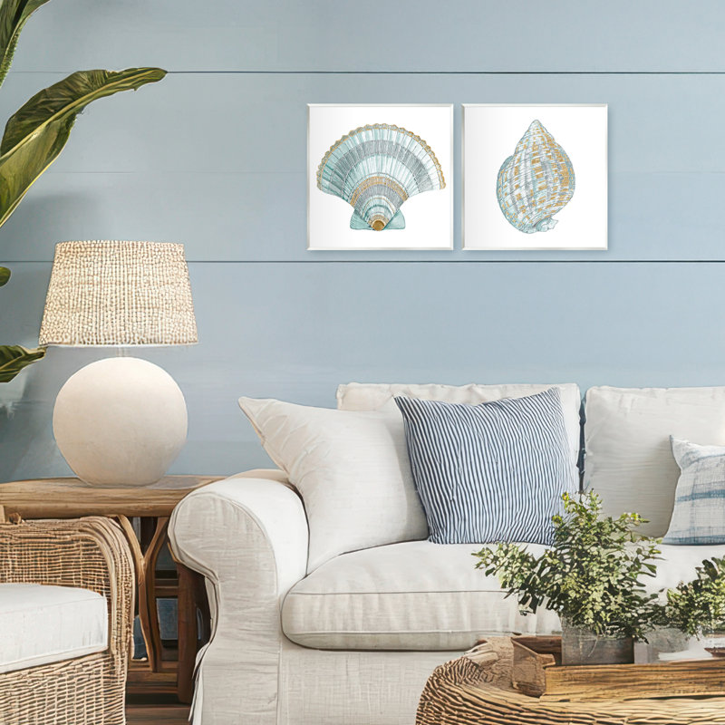 Ensemble de 2 plaques murales Regal Clam Shell Duo, design par Lorenzo Collective