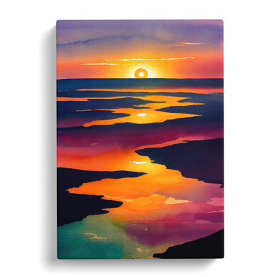 A Luminous Sunset - Wrapped Canvas Print