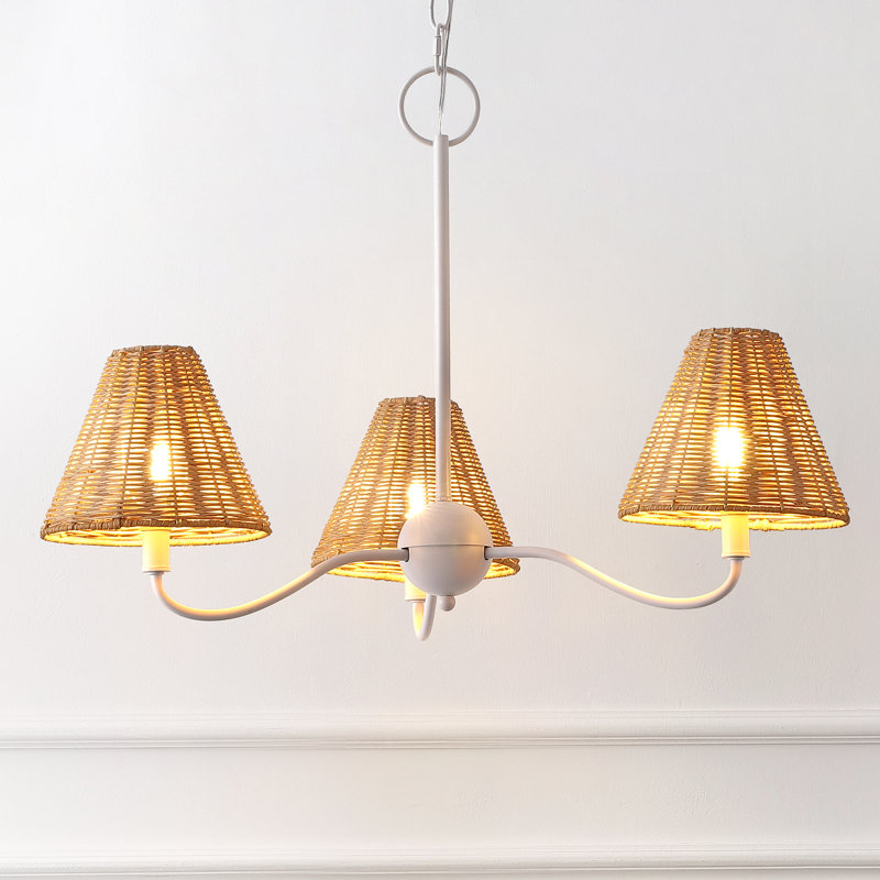 Lustre à DEL Grady Coastal Farmhouse, Blanc, 3
