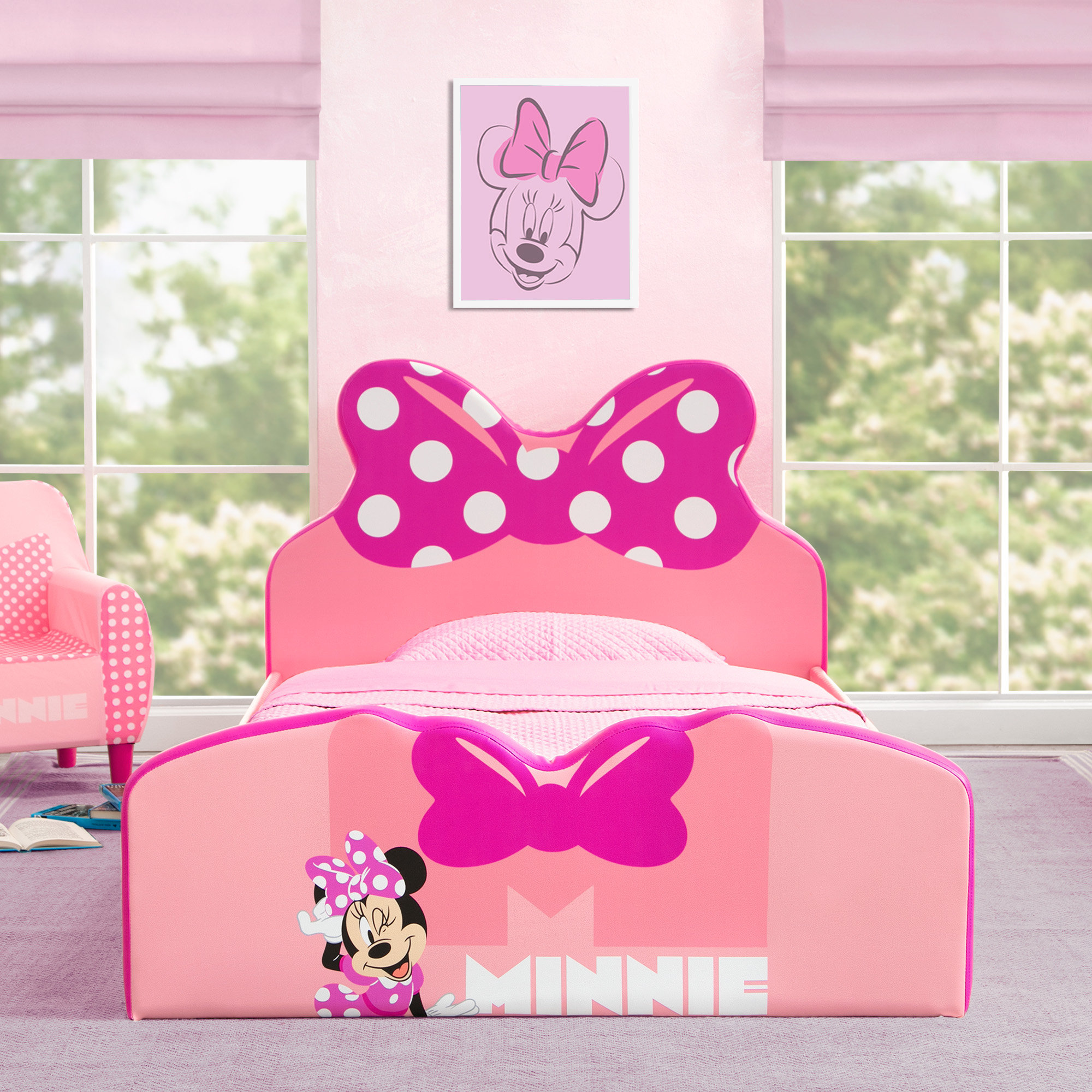 Delta Children Disney Minnie Mouse Upholstered Twin Bed By Delta(02)